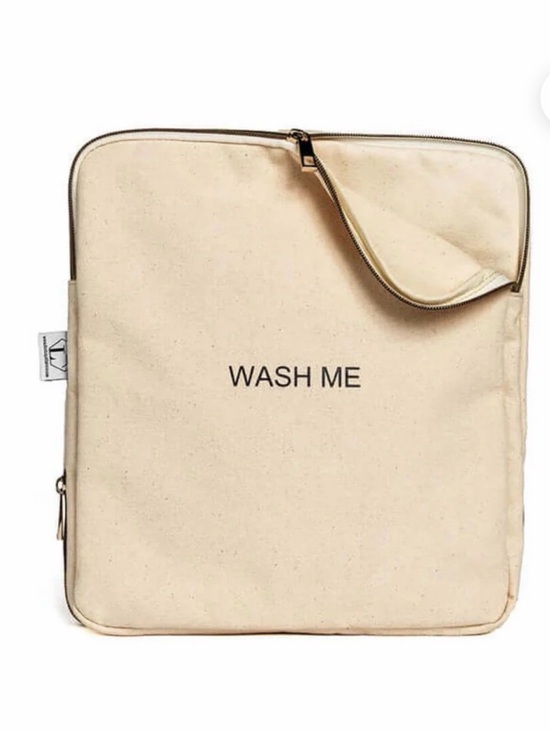 Handbags - Extended Travel Laundry Bag / One side Wear Me & One side Wash Me - Cream Canvas